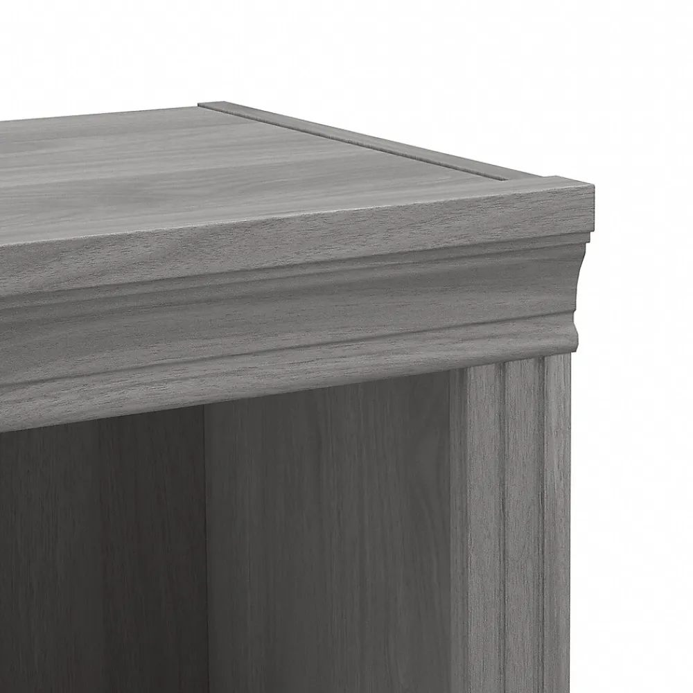 Bookcases*Bush Furniture Saratoga 72"H 5-Shelf Bookcase with Adjustable Shelves, Modern Gray Laminate (W1655C-03)