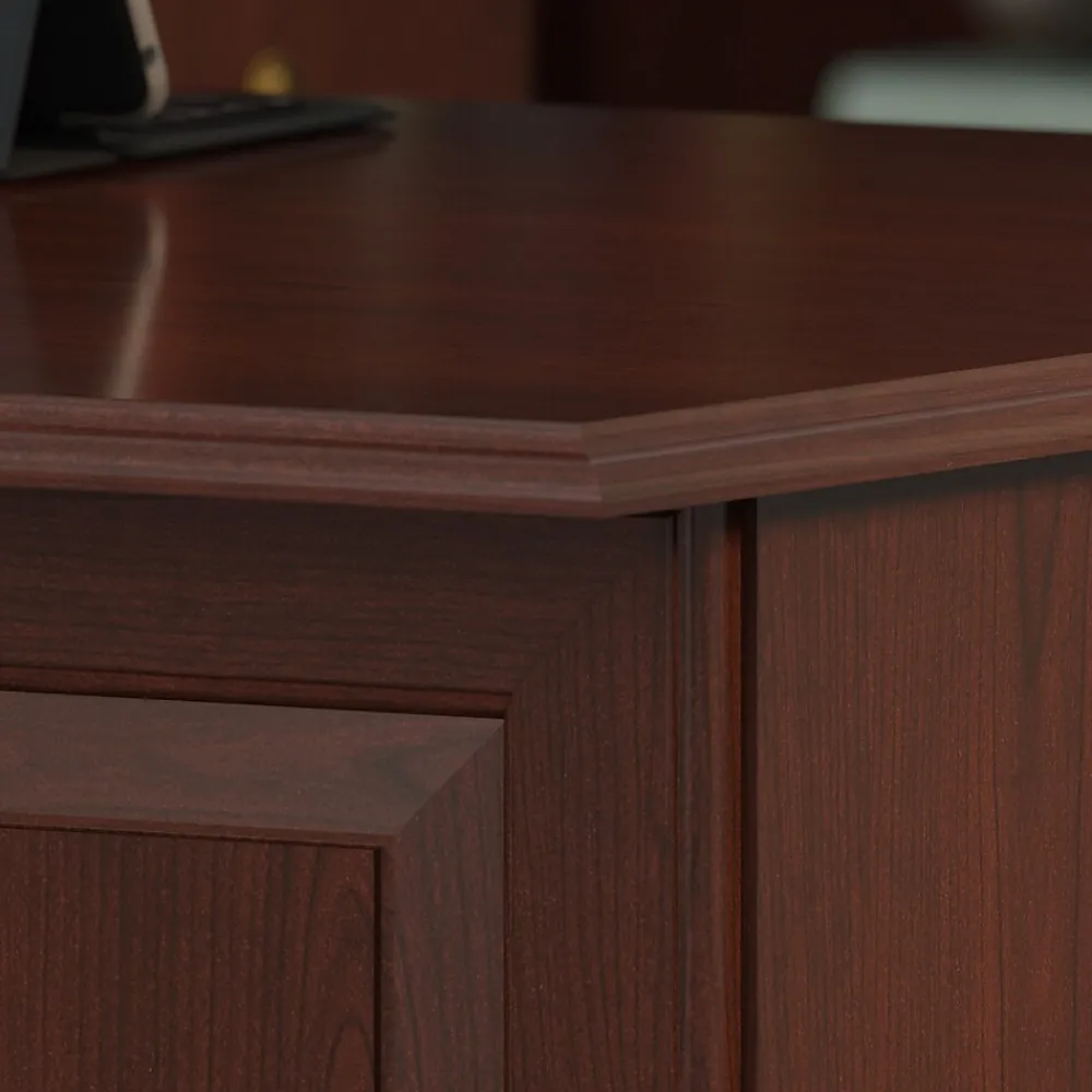 Corner Desks*Bush Furniture Saratoga 66"W L Shaped Computer Desk with Drawers, Harvest Cherry (EX45670-03K)
