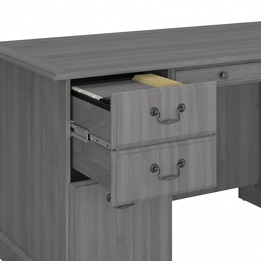 Office Desks*Bush Furniture Saratoga 66"W Wood Executive Desk, Modern Gray (EX45866-03K)