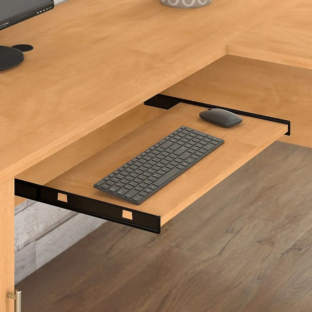 L-Desks*Bush Furniture Somerset 72"W L Shaped Desk with Hutch, (SET001MC) Maple Cross