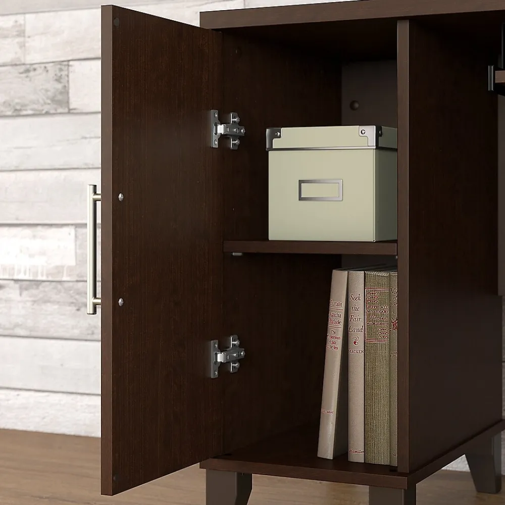 L-Desks*Bush Furniture Somerset 72"W L Shaped Desk with Hutch and 5 Shelf Bookcase, Mocha Cherry (SET011MR)