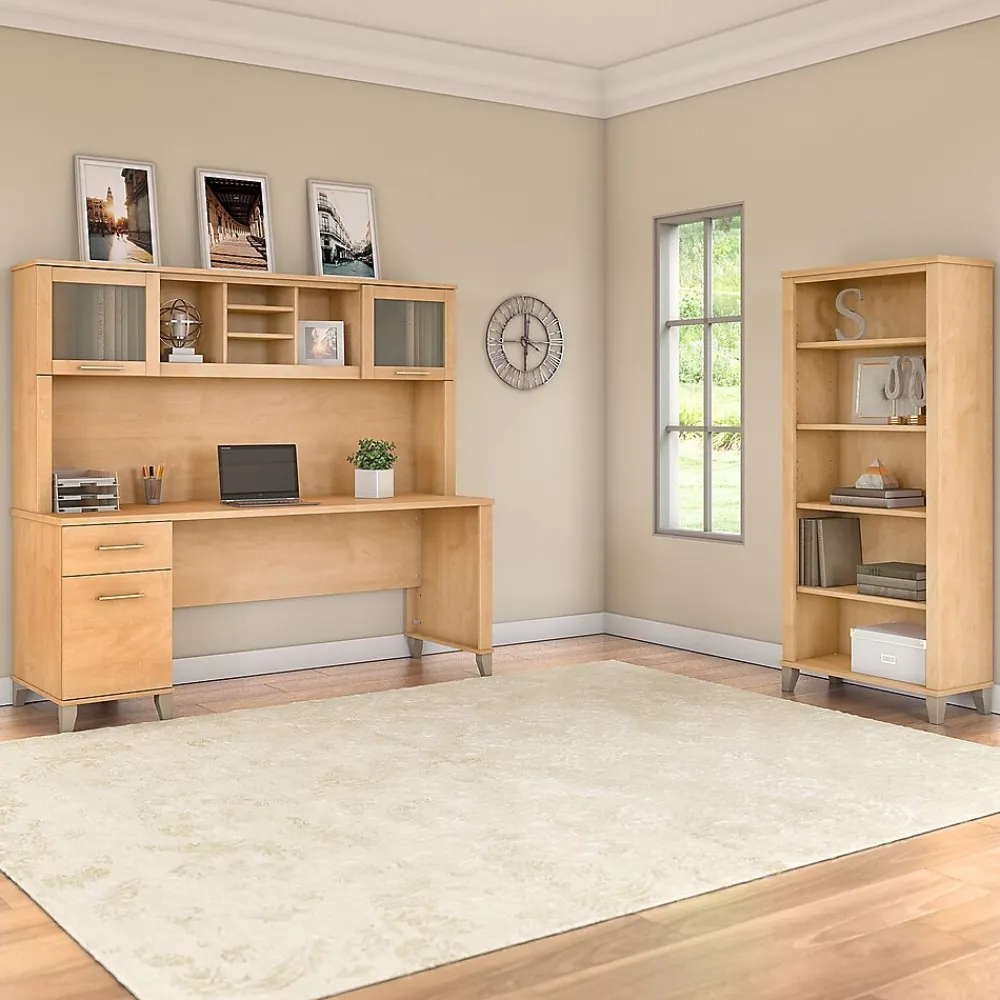 Computer Desks*Bush Furniture Somerset 72"W Office Desk with Drawers, (WC81472) Maple Cross