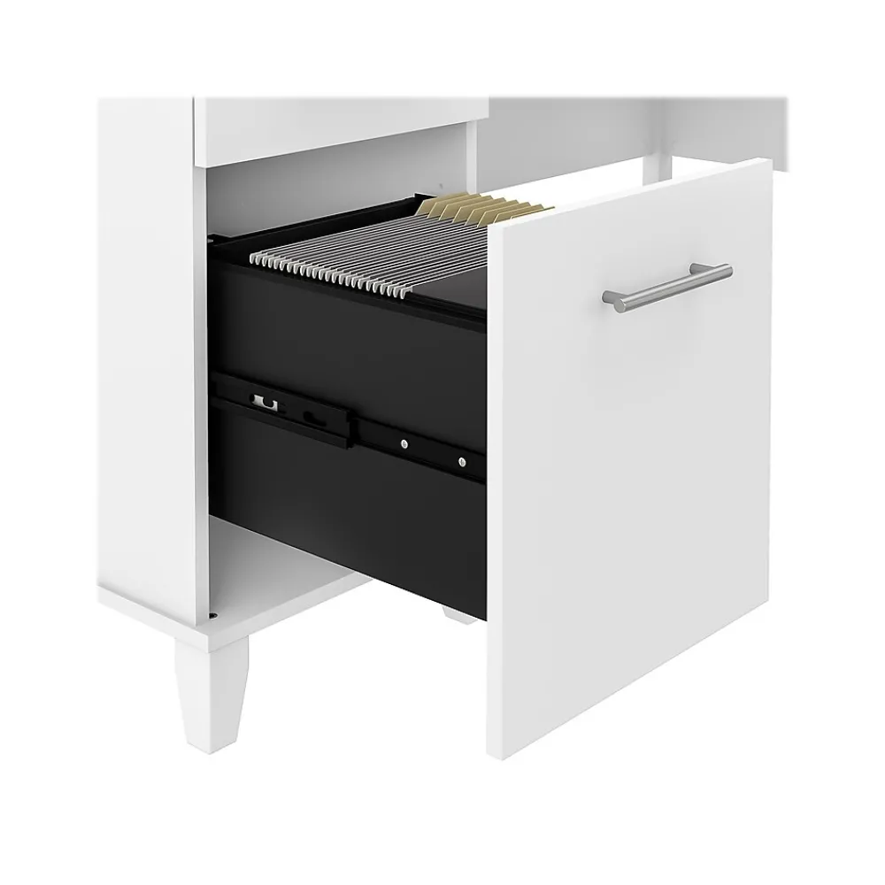 L-Desks*Bush Furniture Somerset 60"W L Shaped Desk with Storage, (WC81930K) White