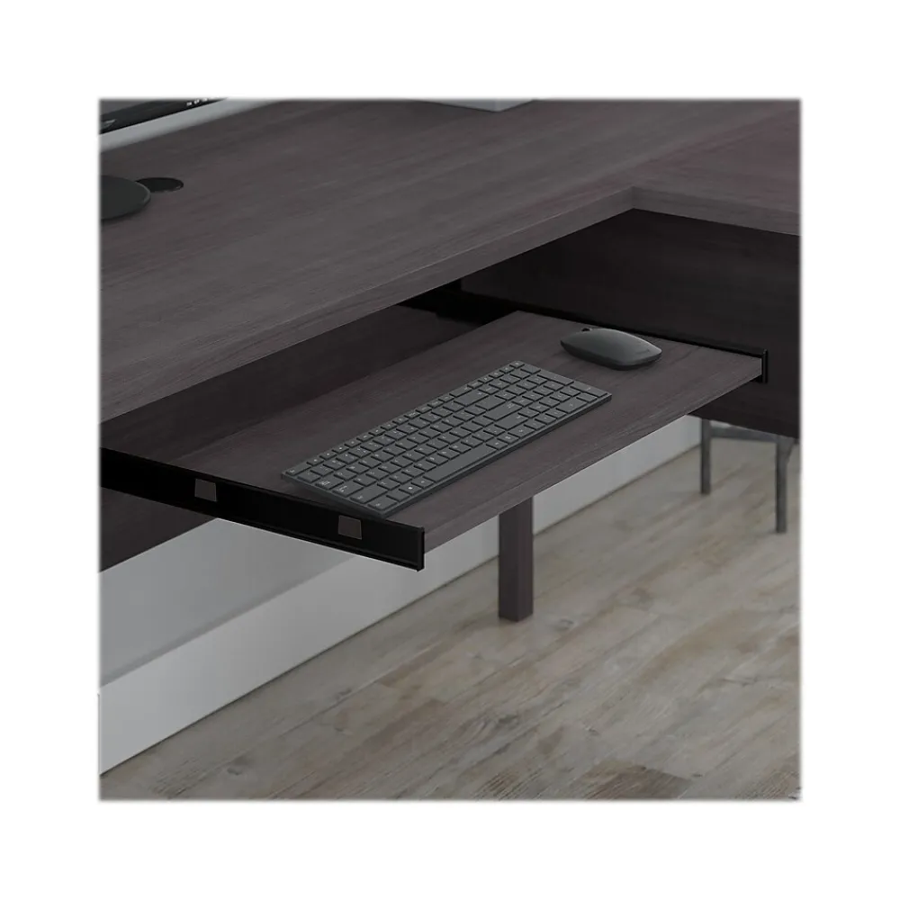 Computer Desks*Bush Furniture Somerset 60"W L Shaped Desk with Hutch, (SET002SG) Storm Gray