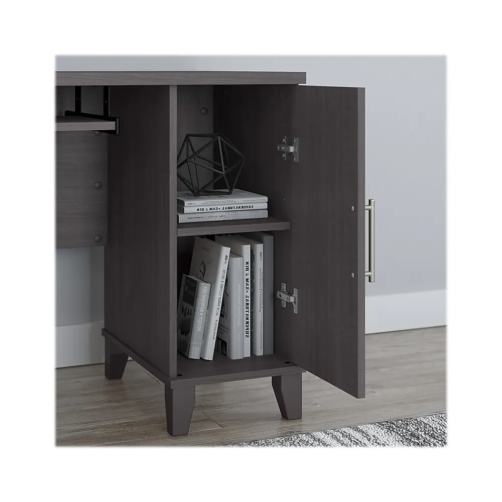 Computer Desks*Bush Furniture Somerset 60"W L Shaped Desk with Hutch, (SET002SG) Storm Gray