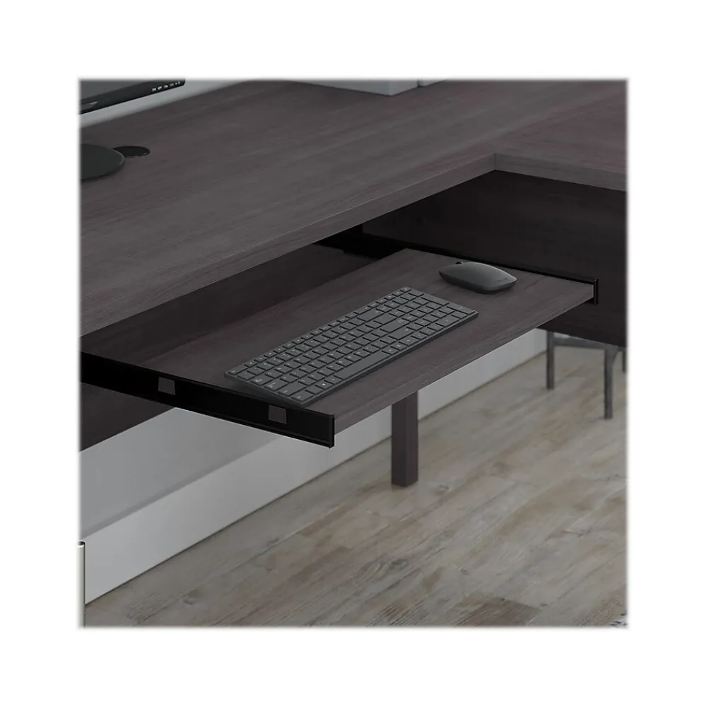 L-Desks*Bush Furniture Somerset 72"W L Shaped Desk with Storage, (WC81510K) Storm Gray