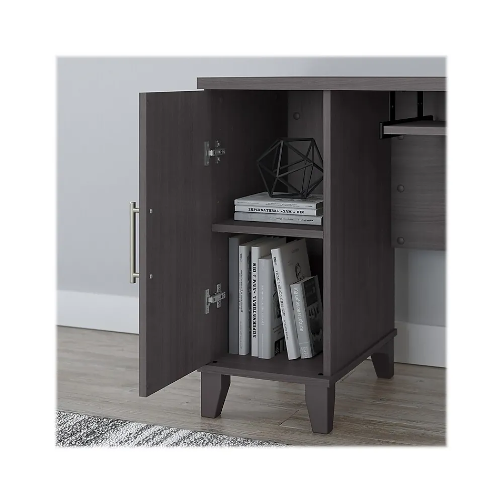 L-Desks*Bush Furniture Somerset 72"W L Shaped Desk with Storage, (WC81510K) Storm Gray