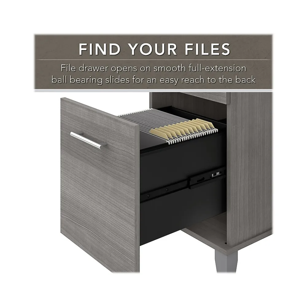 L-Desks*Bush Furniture Somerset 72"W 3 Position Sit to Stand L Shaped Desk with Hutch, (SET015PG) Platinum Gray