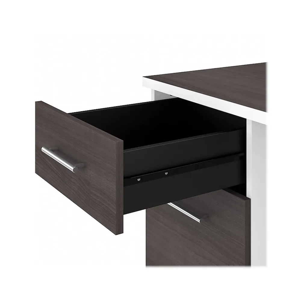 Computer Desks*Bush Furniture Somerset 72"W Office Desk with Drawers, (WC81072) Storm Gray/White