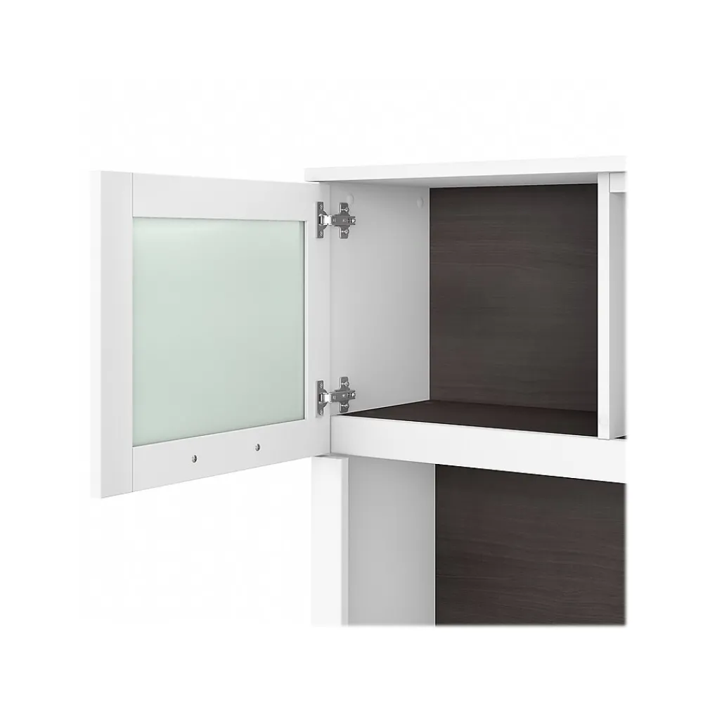 Computer Desks*Bush Furniture Somerset 72"W Office Desk with Drawers and Hutch, (SET018SGWH) Storm Gray/White