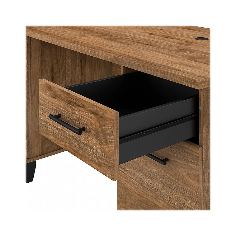 Computer Desks*Bush Furniture Somerset 60"W Office Desk with Drawers, (WC81328K) Fresh Walnut