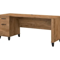 Computer Desks*Bush Furniture Somerset 72"W Office Desk with Drawers, (WC81372) Fresh Walnut