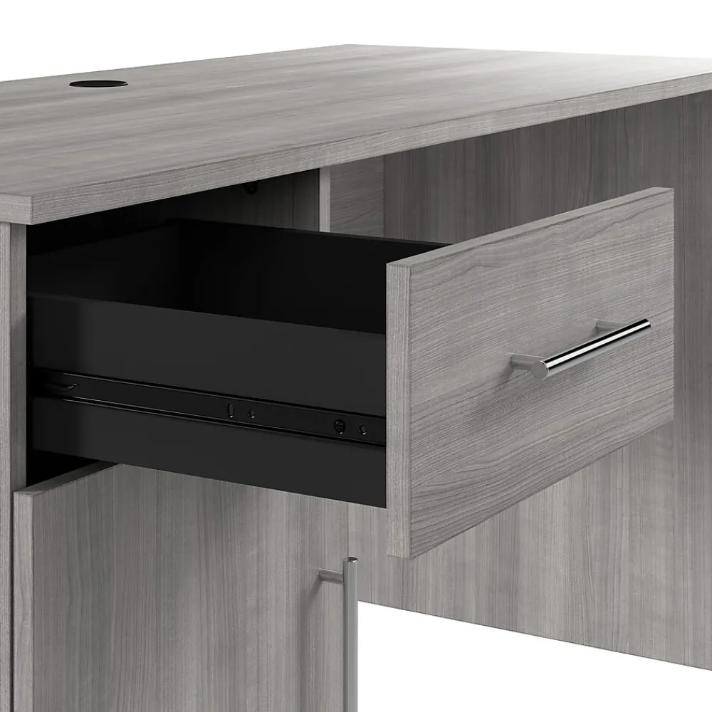 Corner Desks*Bush Furniture Somerset 54"W Office Desk with Drawer and Storage Cabinet, Platinum Gray (WC81254)