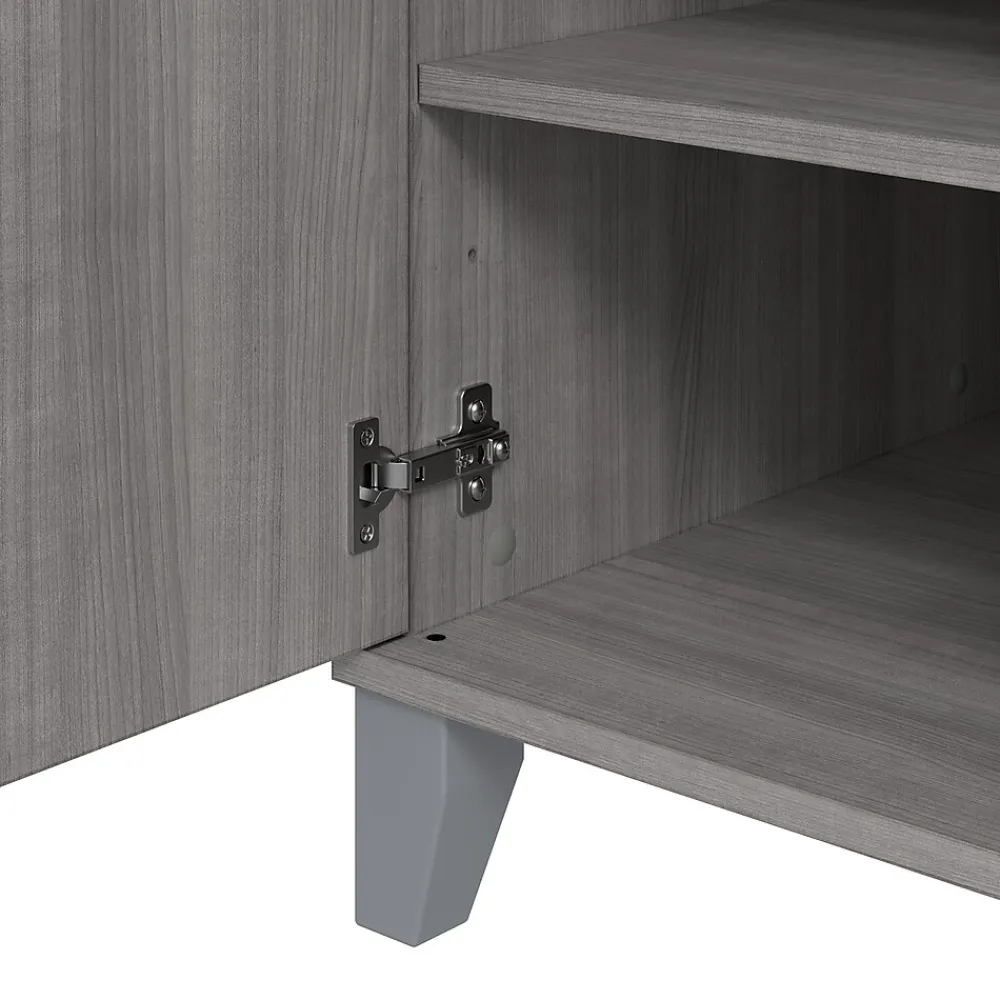 Corner Desks*Bush Furniture Somerset 54"W Office Desk with Drawer and Storage Cabinet, Platinum Gray (WC81254)