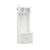 Storage Cabinets*Bush Furniture Woodland 24W Hall Tree and Small Shoe Bench with Drawer, White Ash (WDL007WAS)
