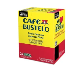 Cafe Bustelo Espresso Coffee, Dark Roast, Keurig® K-Cup® Pods, 24/Box (6106)