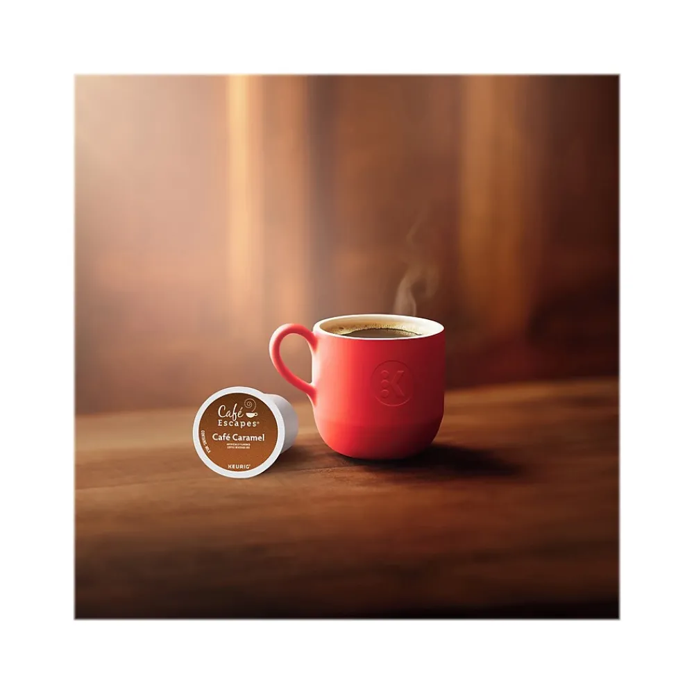 Cafe Escapes Cafe Caramel Coffee, Keurig K-Cup Pod, 96/Carton (GMT6813CT)