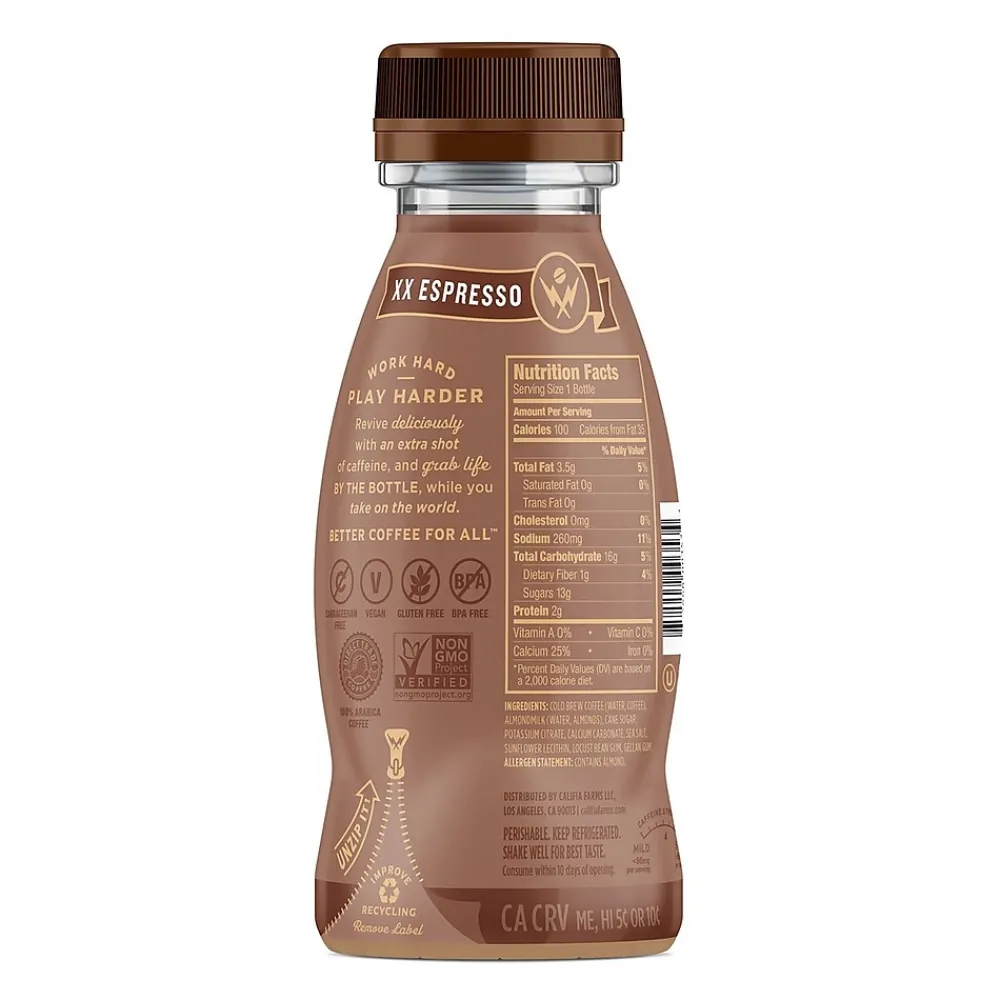 CALIFIA FARMS Cold Brew Coffee Xx Espresso With Almond Milk, 10.5 oz, 8/Pack (902-00447)