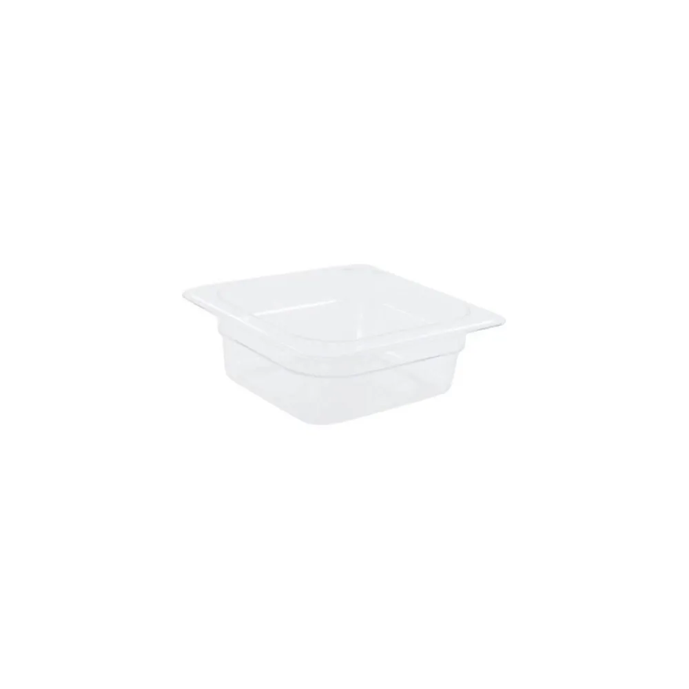 Cambro 1/6 Camwear Food Pan Containter, Clear, Pack of 12 (78462)