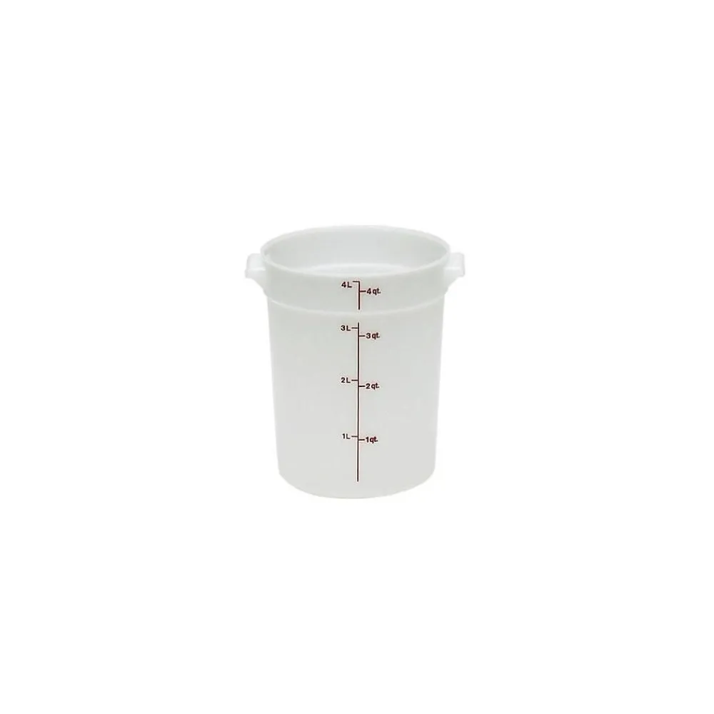 Cambro White Food Storage Container, 4 qt. (75128)