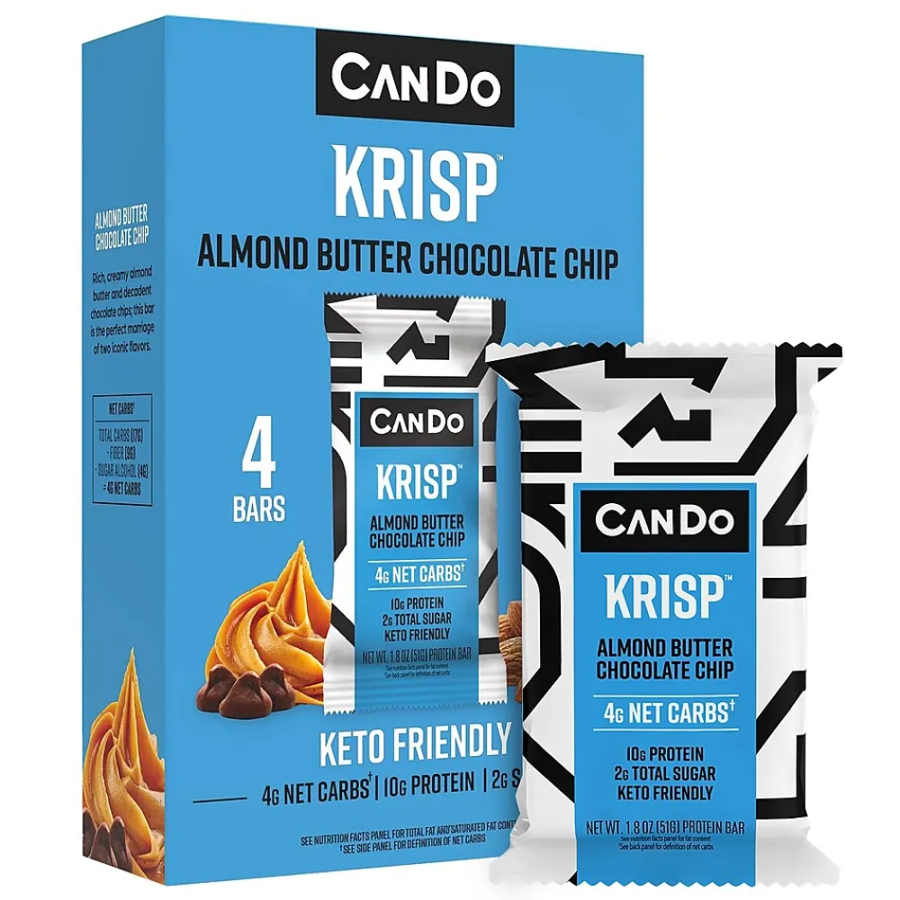Cando Gluten Free Almond Butter Chocolate Chip Granola Bar, 4 Bars/Box(367-00001)