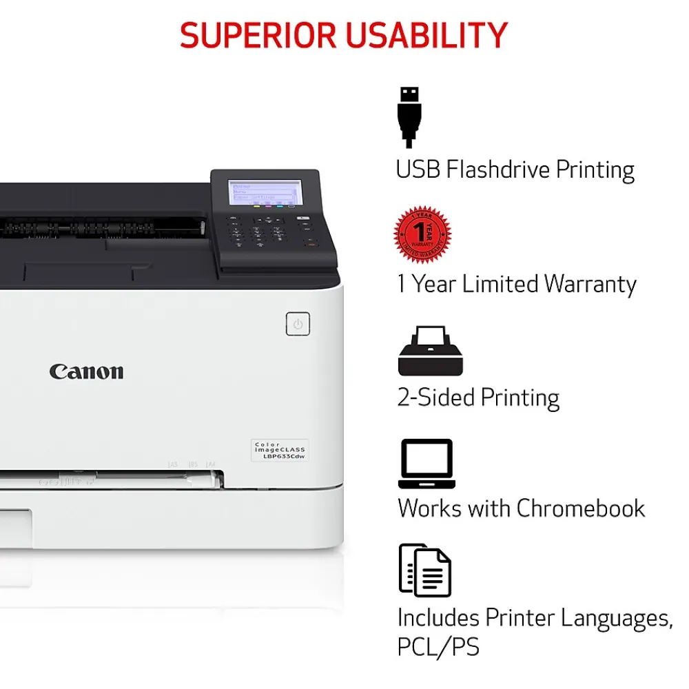 Canon imageCLASS LBP633Cdw Wireless Color Laser Printer (5159C002)