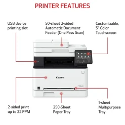 Canon imageCLASS MF656CDW Wireless Color Laser Printer, All-In-One, Print, Scan, Copy, Fax (MF656CDW)