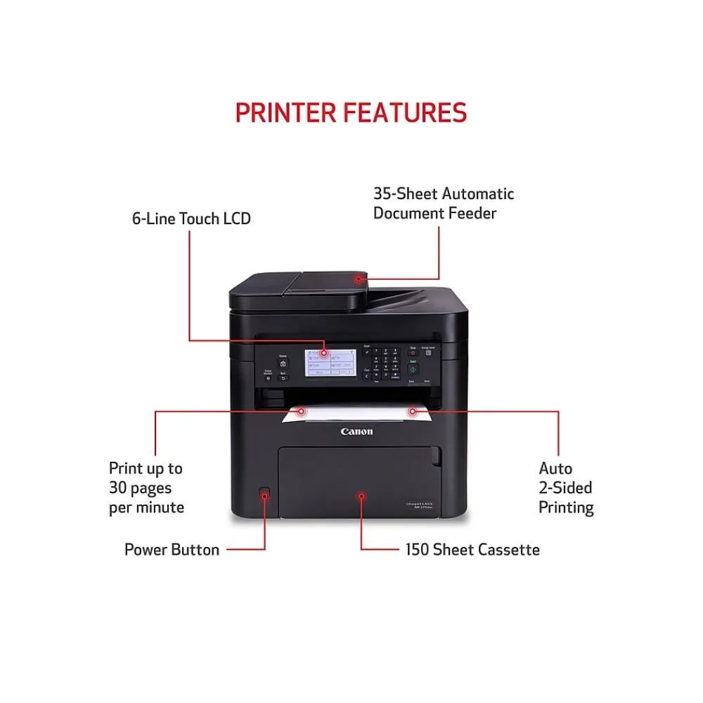 Canon imageCLASS MF275dw Wireless Black & White All-in-One Laser Printer (5621C004)