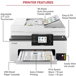 Canon MAXIFY GX2020 Wireless Color Inkjet Printer, All-In-One, Print, Scan, Copy, Fax (GX2020)