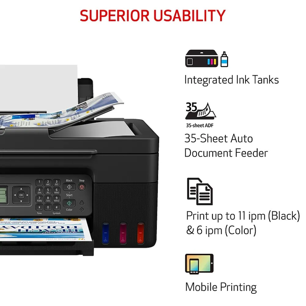 Canon MegaTank PIXMA G4270 Wireless Color All-in-One Inkjet Printer (5807C002)