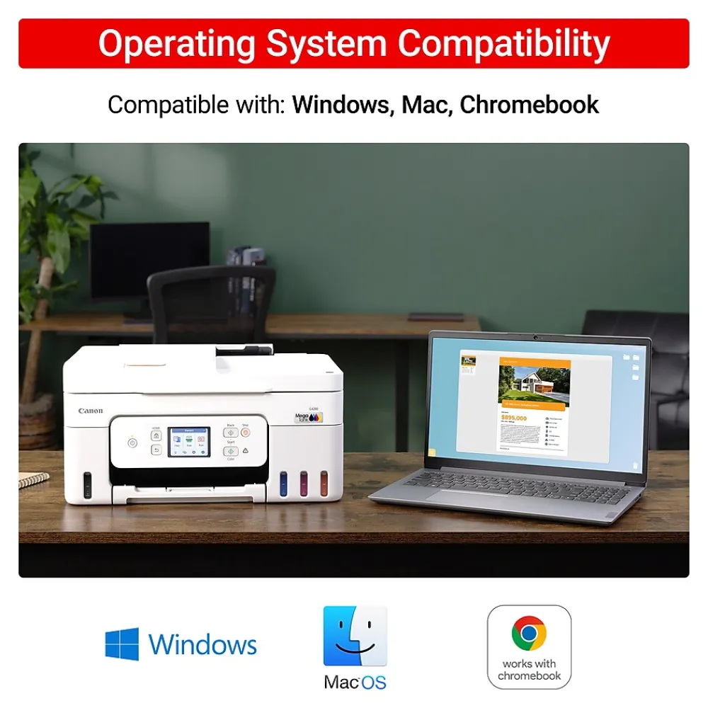 Canon PIXMA G4280 MegaTank Wireless Color Inkjet Printer, All-In-One, Print, Scan, Copy (6704C022)