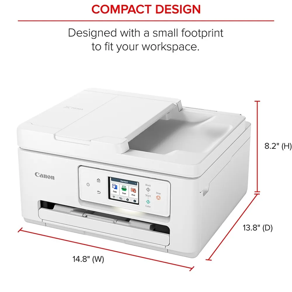 Canon PIXMA TR7820 Inkjet Printer, All-in-One, Print, Scan, Copy (6258C002)