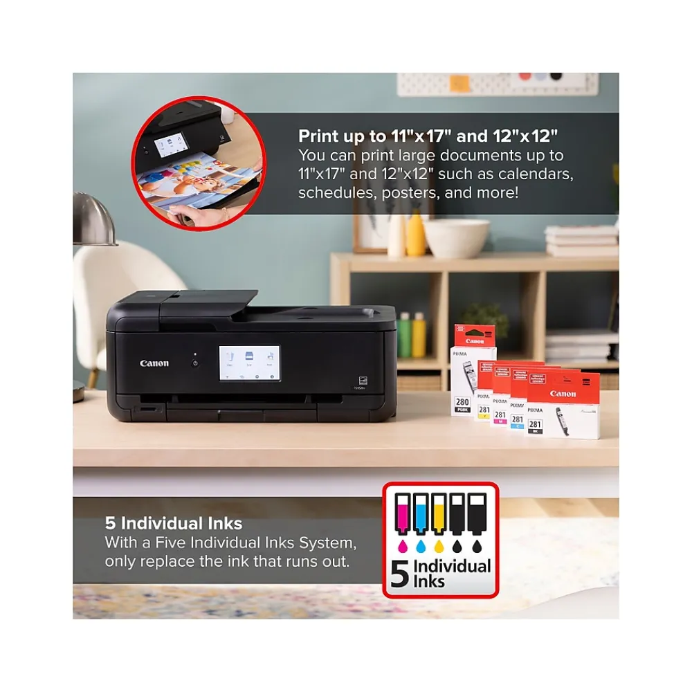 Canon PIXMA TS9520a Inkjet Printer, All-in-One, Print, Scan, Copy (2988C032)
