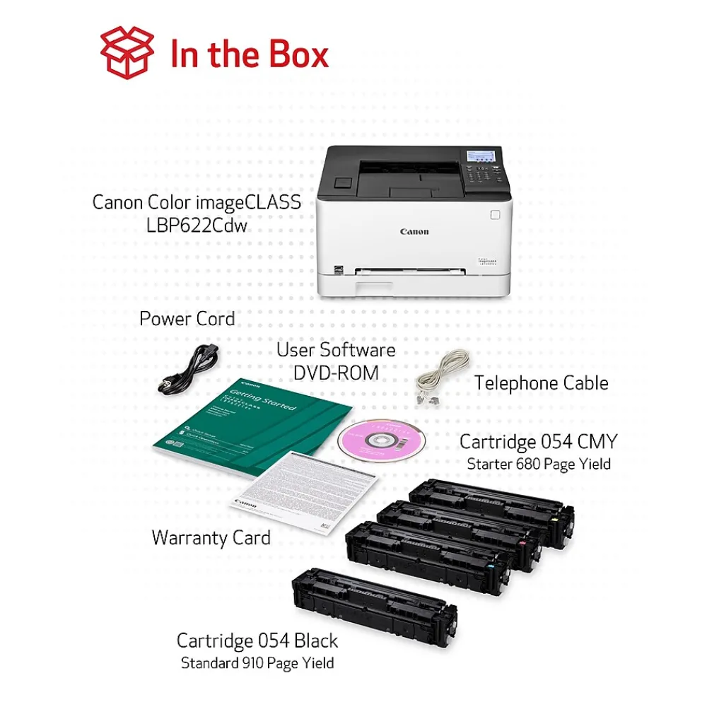 Canon Color imageCLASS LBP622Cdw Wireless Color Laser Printer
