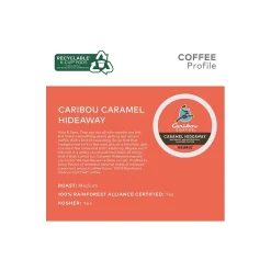 Caribou Coffee Caramel Hideaway Coffee Keurig K-Cup Pods, Medium Roast, 96/Box (736685CT)