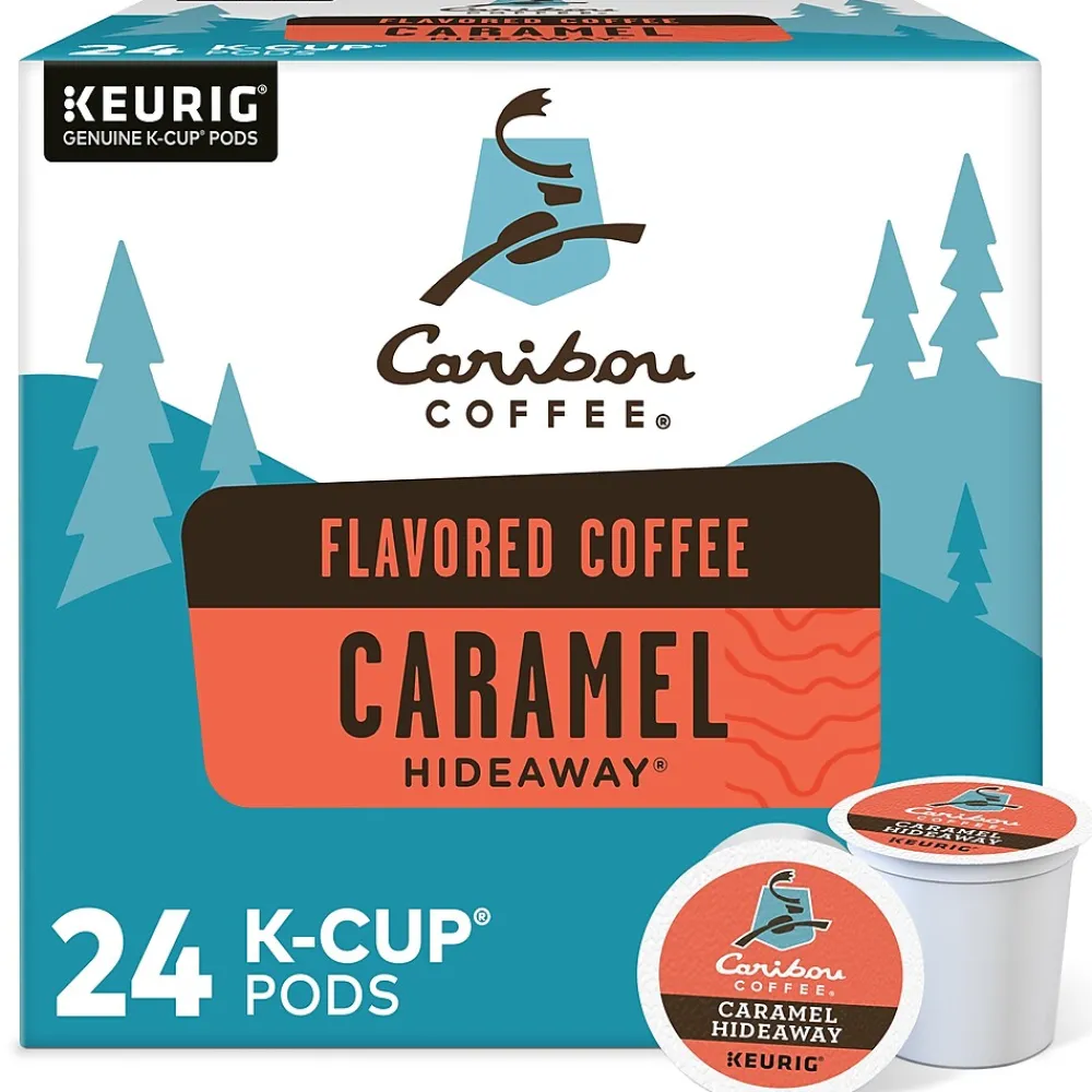 Caribou Coffee Hideaway Caramel Coffee Keurig® K-Cup® Pods, Medium Roast, 24/Box (736685)
