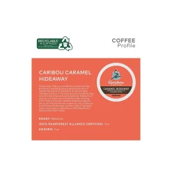 Caribou Coffee Hideaway Caramel Coffee Keurig® K-Cup® Pods, Medium Roast, 24/Box (736685)