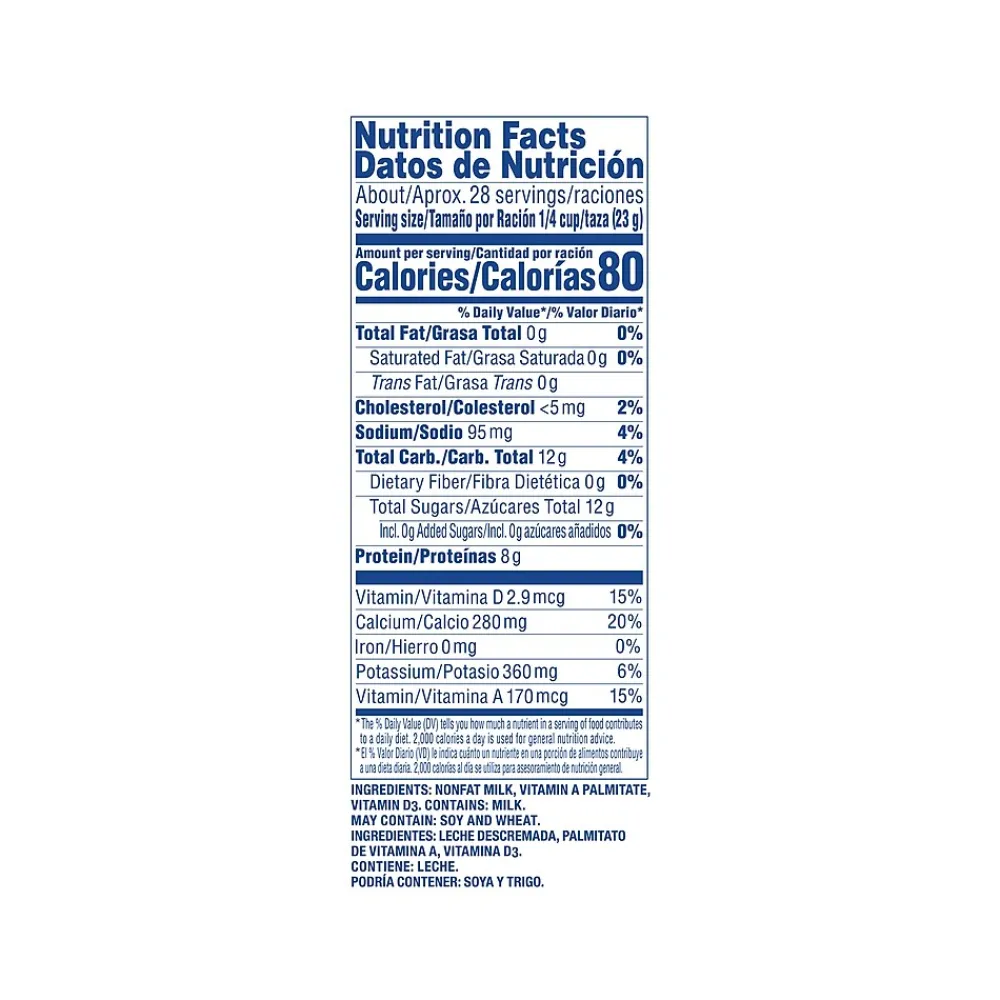 Carnation Instant Nonfat Dry Milk, 22.75 oz., 4/Pack (12428935)