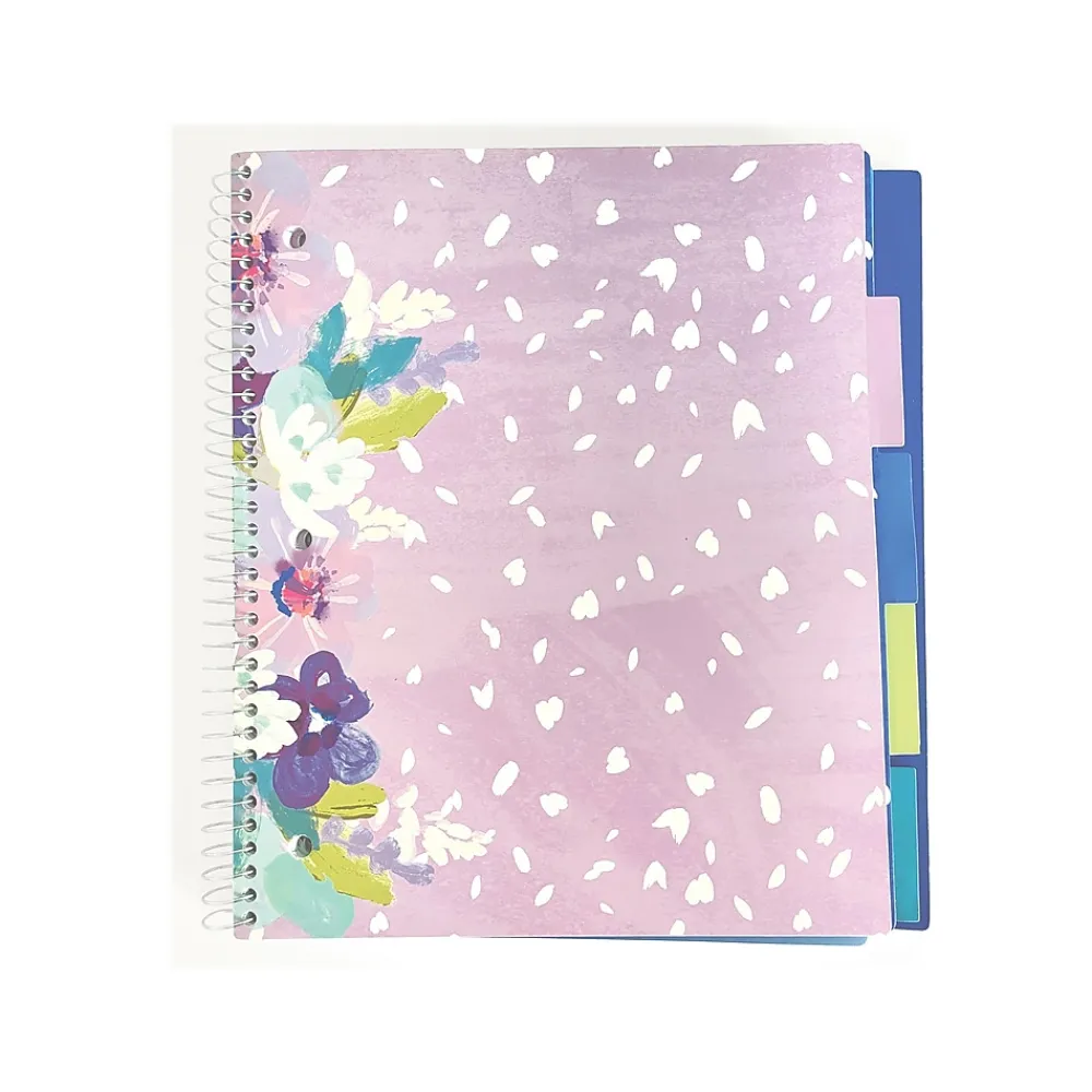 Subject Notebooks|Carolina Pad Silver Lining 5-Subject Notebook, 9.75" x 11", College-Ruled, 150 Sheets, Assorted Colors (17504)