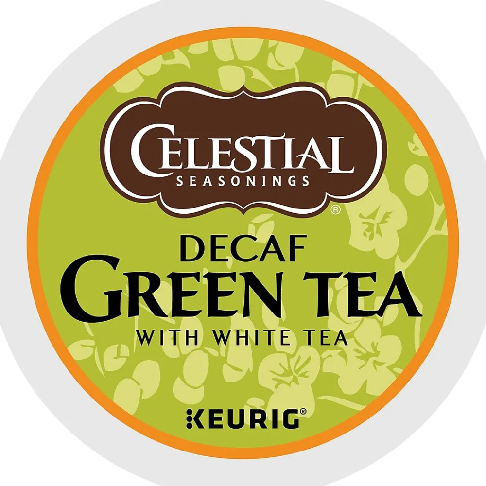 Celestial Seasonings Decaf Green Tea with White Tea, 0.9 oz. Keurig® K-Cup® Pods, 24/Box (14737)