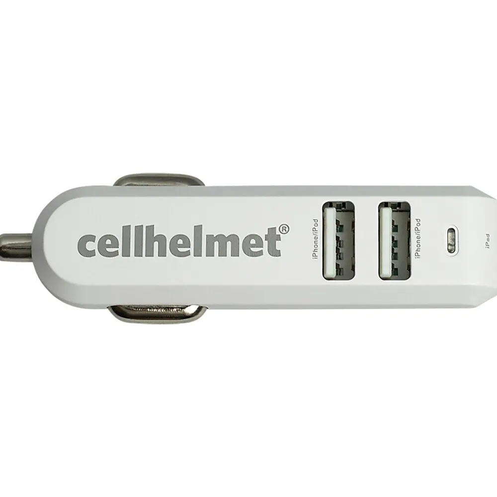4.8-Amp 3-Port USB Car Charger (CAR-4.8/3-W)<cellhelmet New