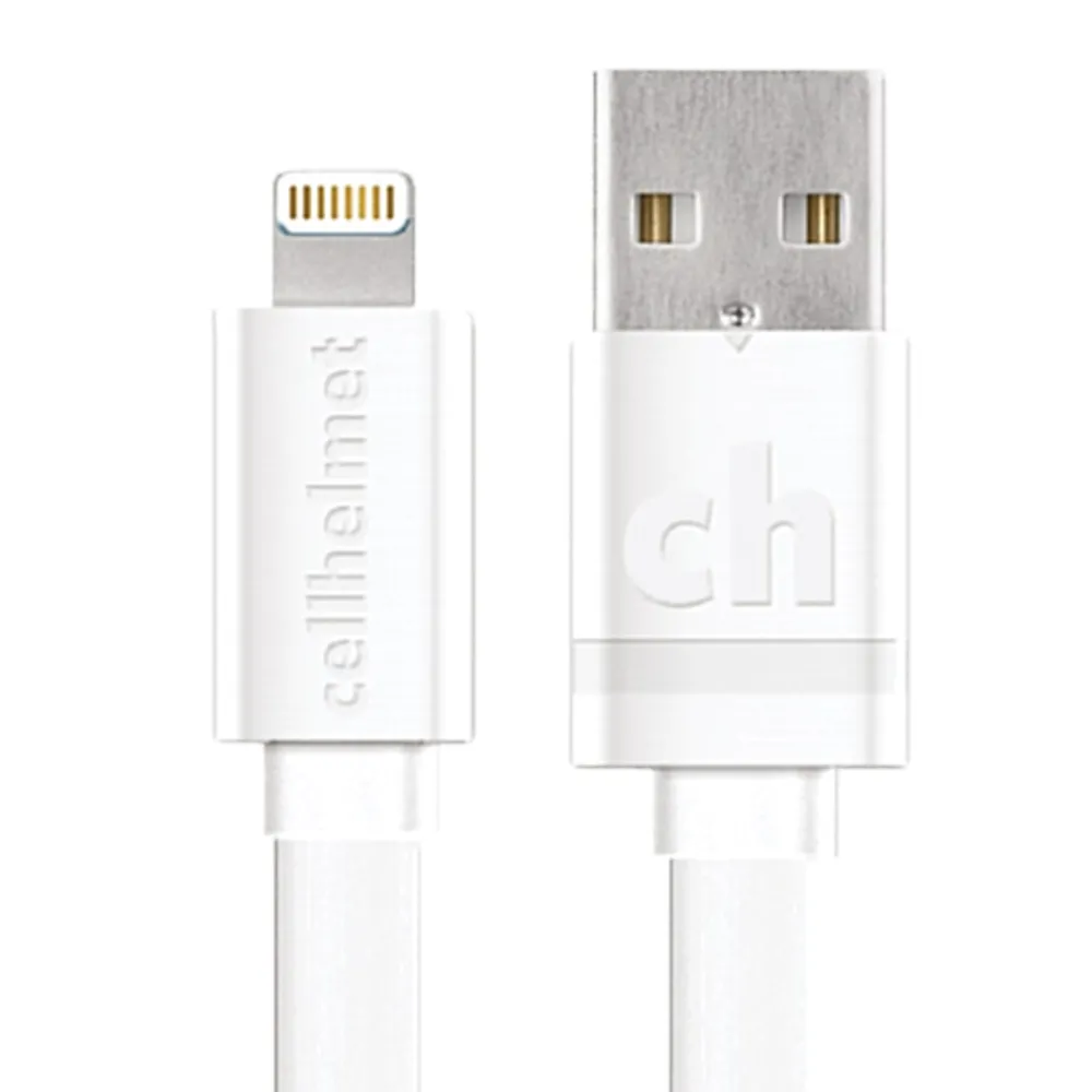 2.1-Amp Single-USB Wall Charger with USB-A to Lightning Flat Cable, 3 Feet (WALL-2.1/1+F-LIGHT-3-W)<cellhelmet Online