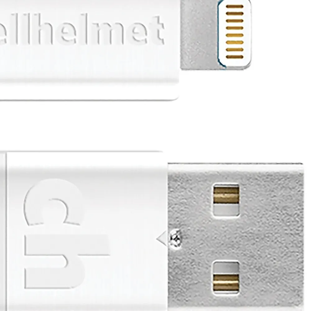 cellhelmet Charge and Sync USB-A to Lightning Round Cable, 10 Feet (CABLE-R-LIGHT-10-W)