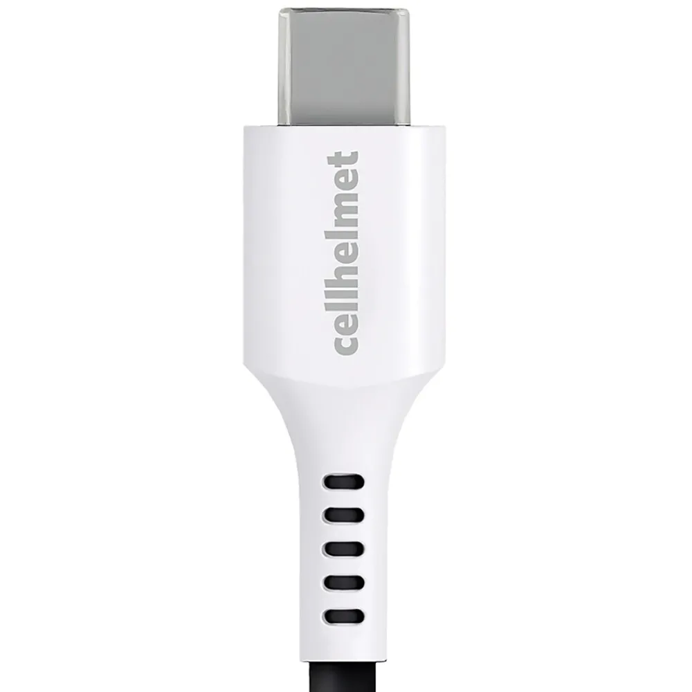 cellhelmet Charge and Sync USB-C to USB-A Round Cable, 6' (CABLE-C-A-6-R-G)