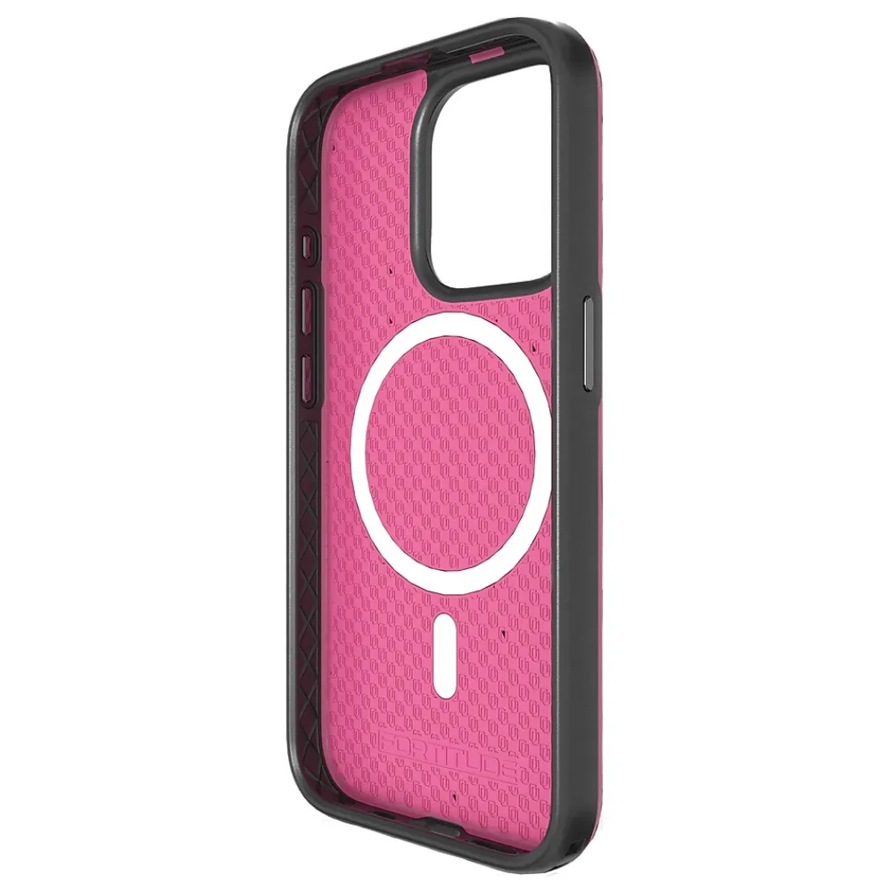 cellhelmet Fortitude Series Magsafe Phone Case for iPhone 15 Pro (6.1"), Vivid Magenta (C-FORT-i15-6.1PRO-MAG)