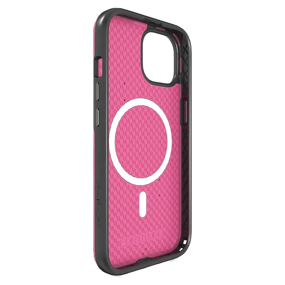 cellhelmet Fortitude Series MagSafe Phone Case for iPhone 15 (6.1"), Vivid Magenta (C-FORT-i15-6.1-MAG)