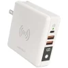 Multi-Charge Pro 8,000 mAh Power Bank and Qi Wireless Charger with 1 USB-C and 2 USB Outputs, White (CHQi-ALL)<cellhelmet Sale