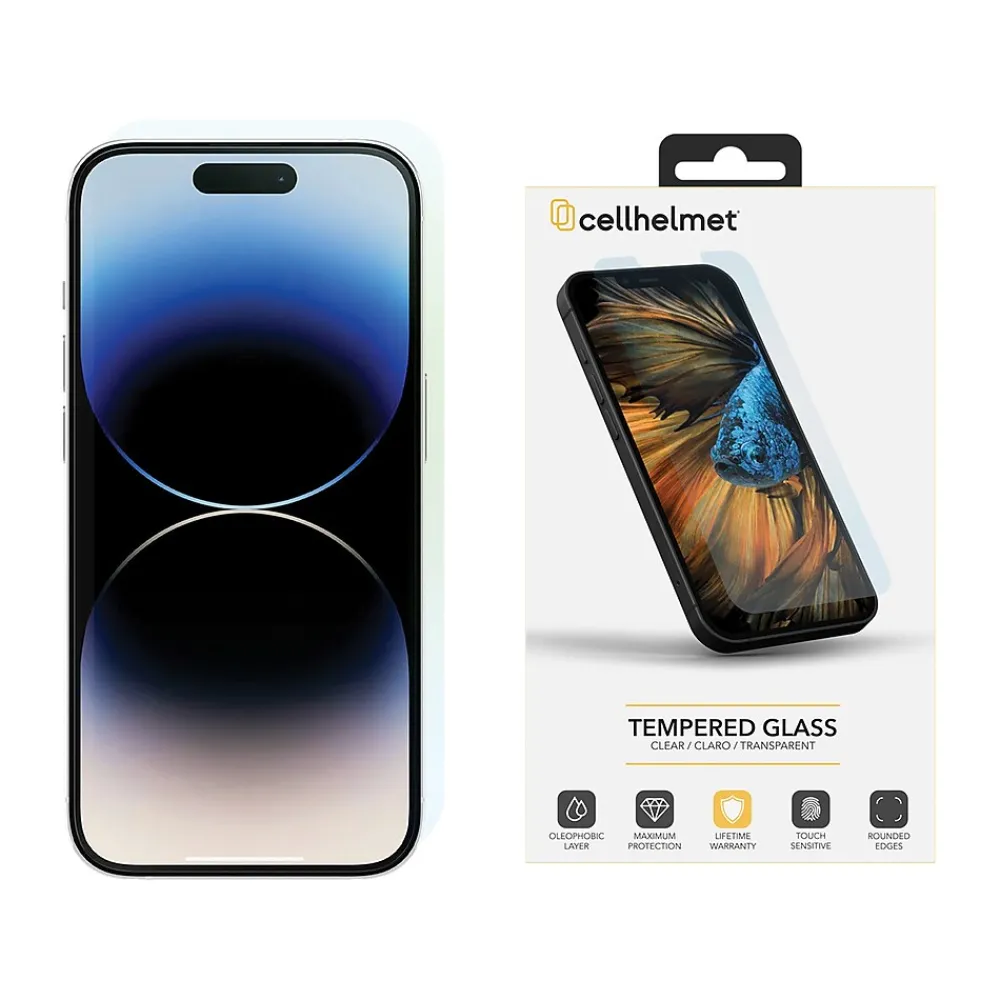 Tempered Glass Screen Protector for iPhone 15 Plus (Temp-i15Plus-67)<cellhelmet New
