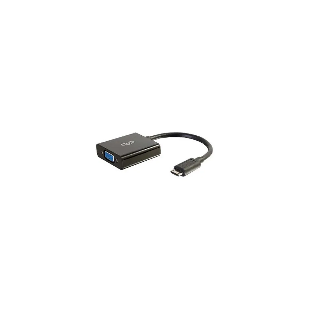 C2G Cables to Go C2G® (41353) HDMI Mini/VGA Male/Female Converter Dongle, Black