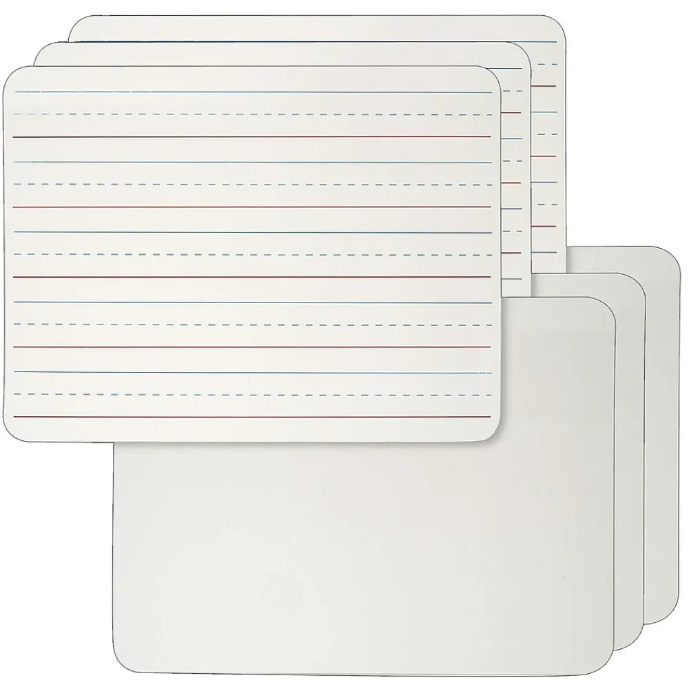 Dry Erase*CLI Charles Leonard 2-Sided Melamine Mobile Dry-Erase Whiteboard, 9" x 12", Pack of 6 (CHL35120-6)